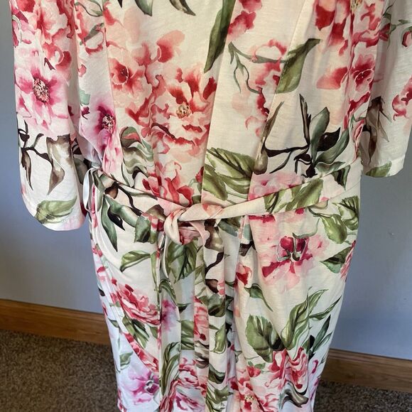 Show Me Your Mumu Brie Robe Garden of Bloom Floral Lightweight One Size Belted - Picture 10 of 12